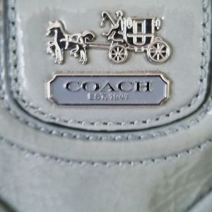 Coach Madison Lindsey in grey patent leather